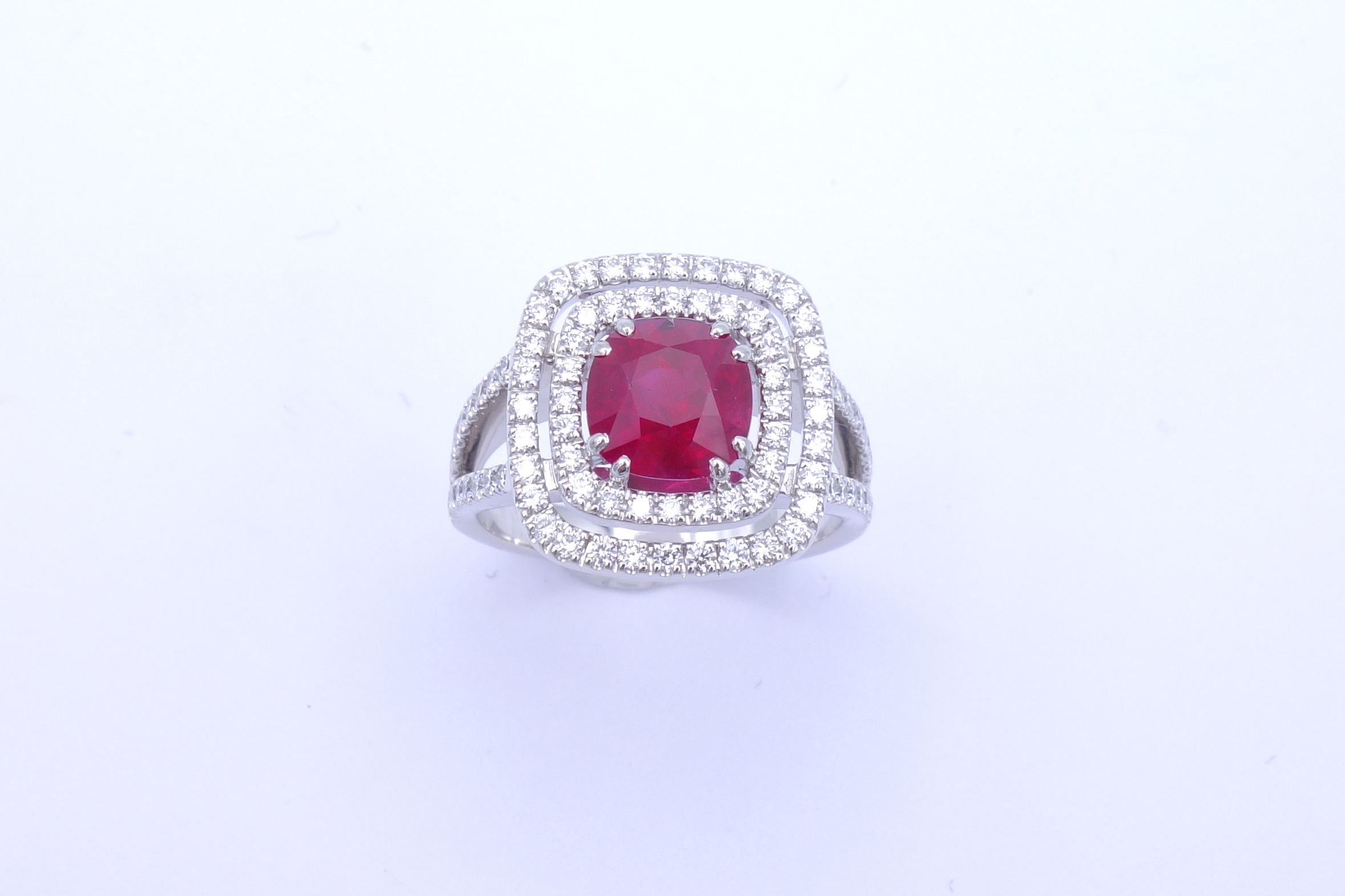 bague rubis diamants