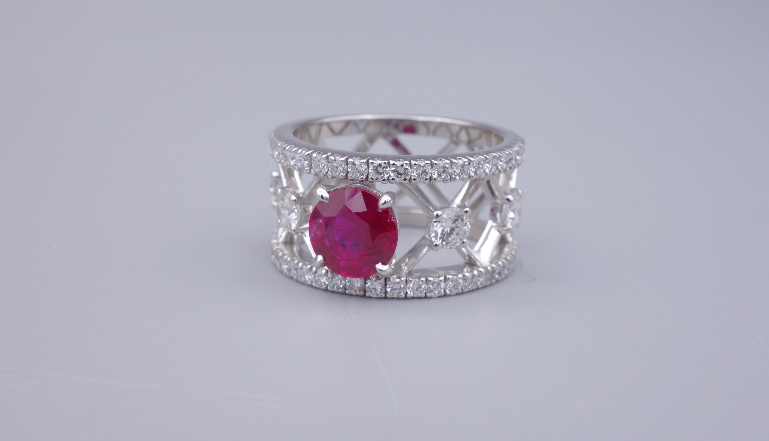 bague rubis diamants