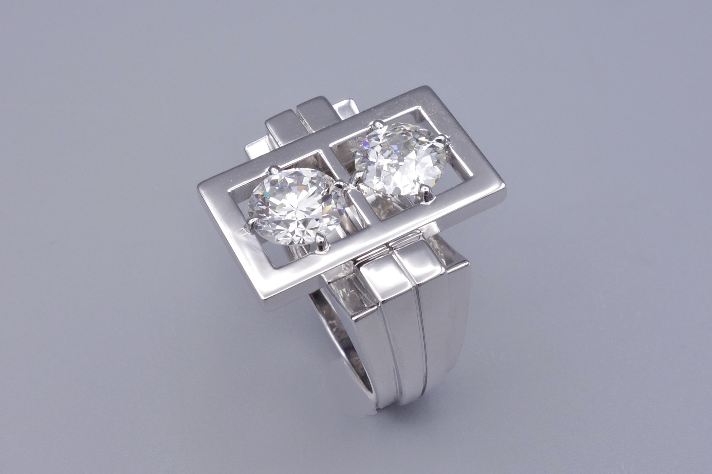 bague art deco diamants