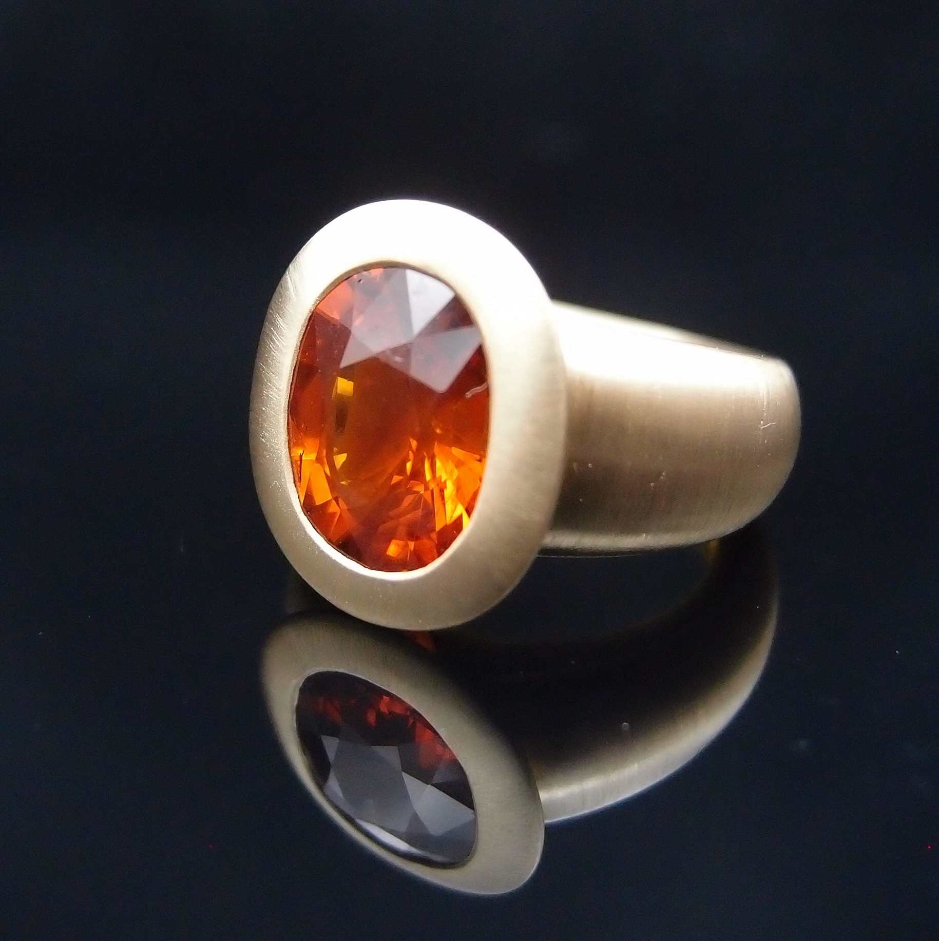 bague or jaune spessartite