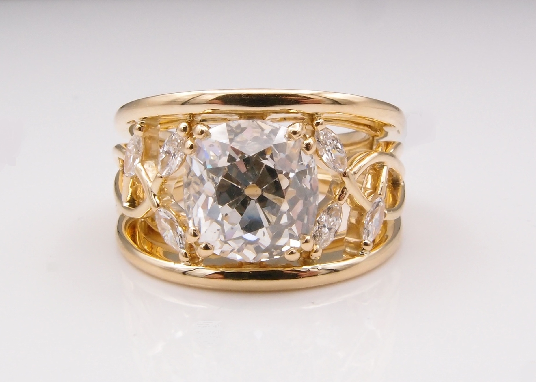 bague diamant or jaune