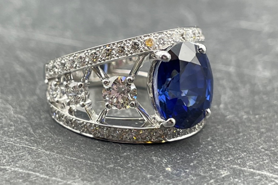 BAGUE SAPHIR BLEU